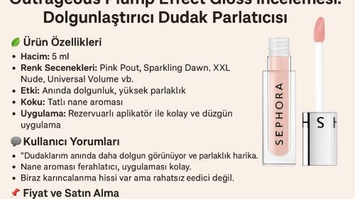 Sephora Outrageous Plump Effect Gloss İncelemesi